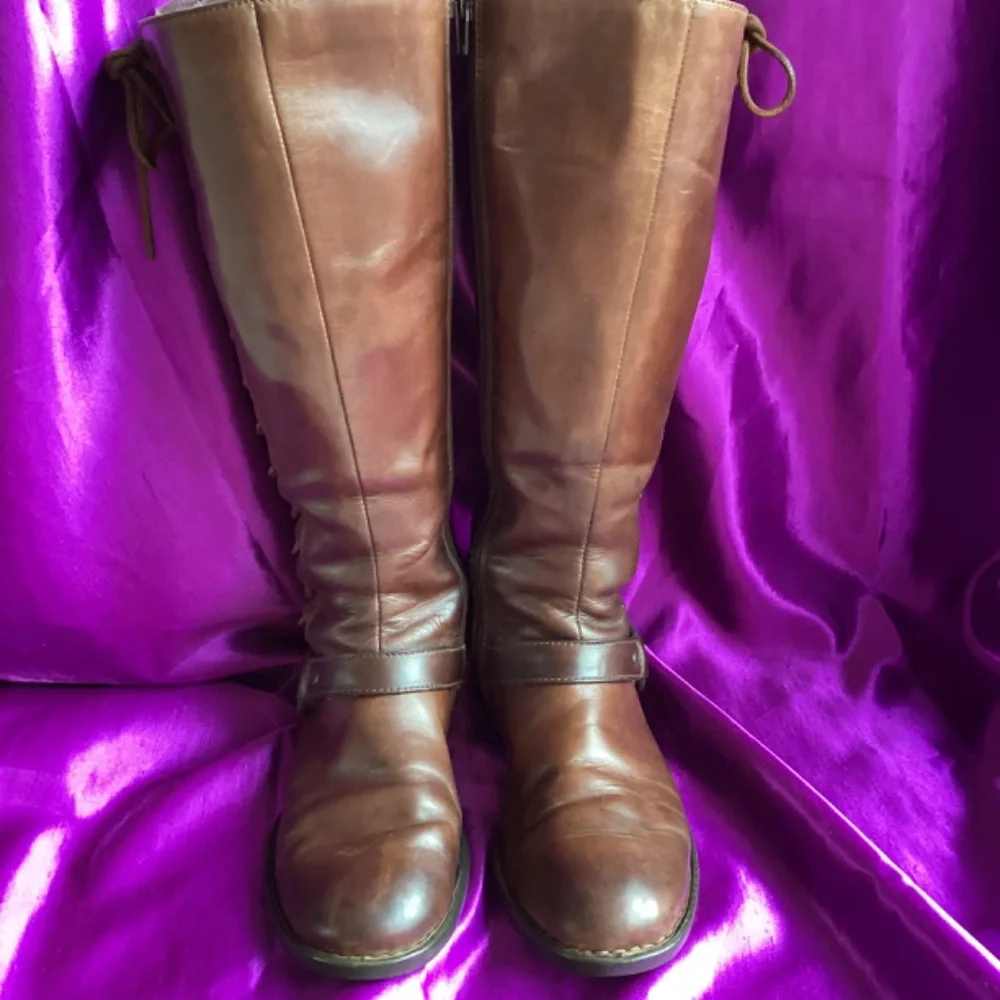 Born Brown Over-the-Knee Lace-Up Riding Boots
